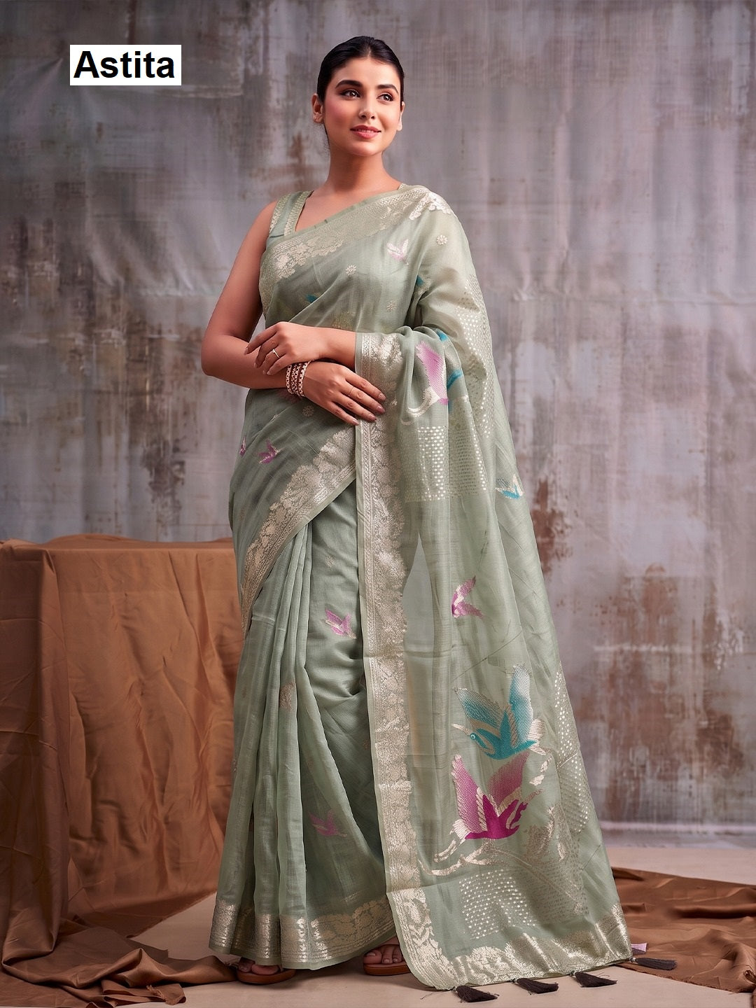 Flemingo Astita Linen Cotton Sarees Manufacturer Ahmedabad