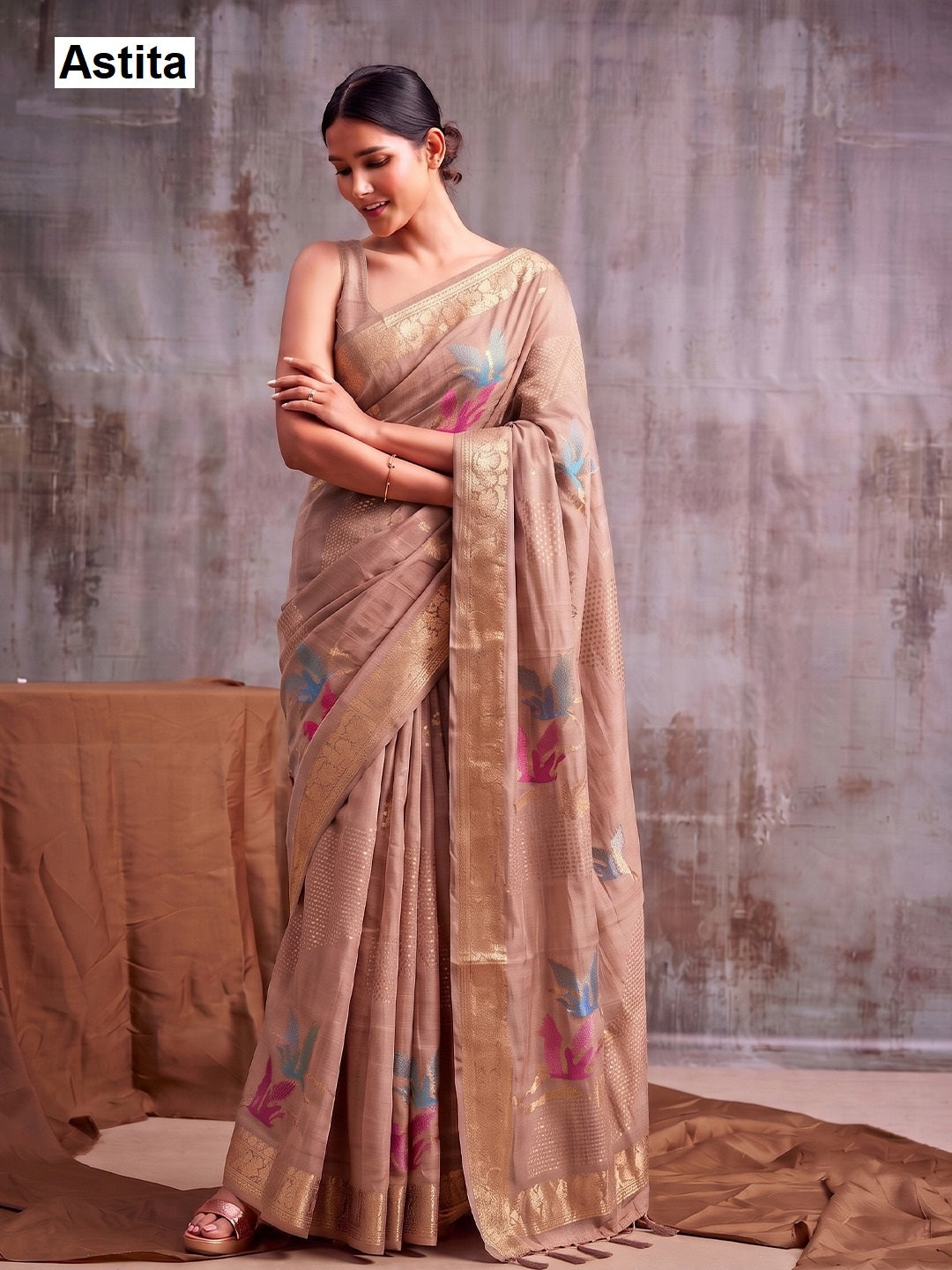 Flemingo Astita Linen Cotton Sarees Manufacturer Ahmedabad