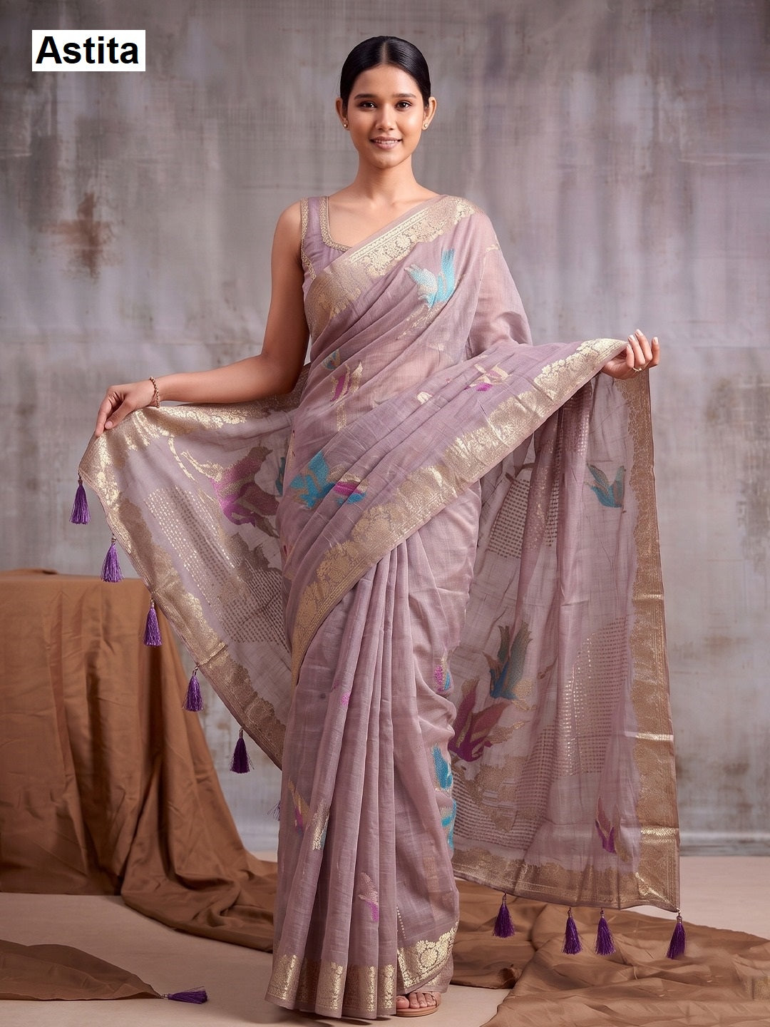 Flemingo Astita Linen Cotton Sarees Manufacturer Ahmedabad