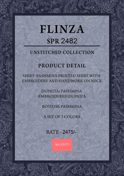 Flinza Naariti Pashmina Suits Exporter
