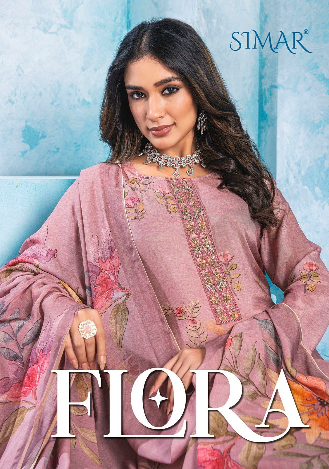 Flora 6016 Simar Viscose Muslin Pant Style Suits Manufacturer