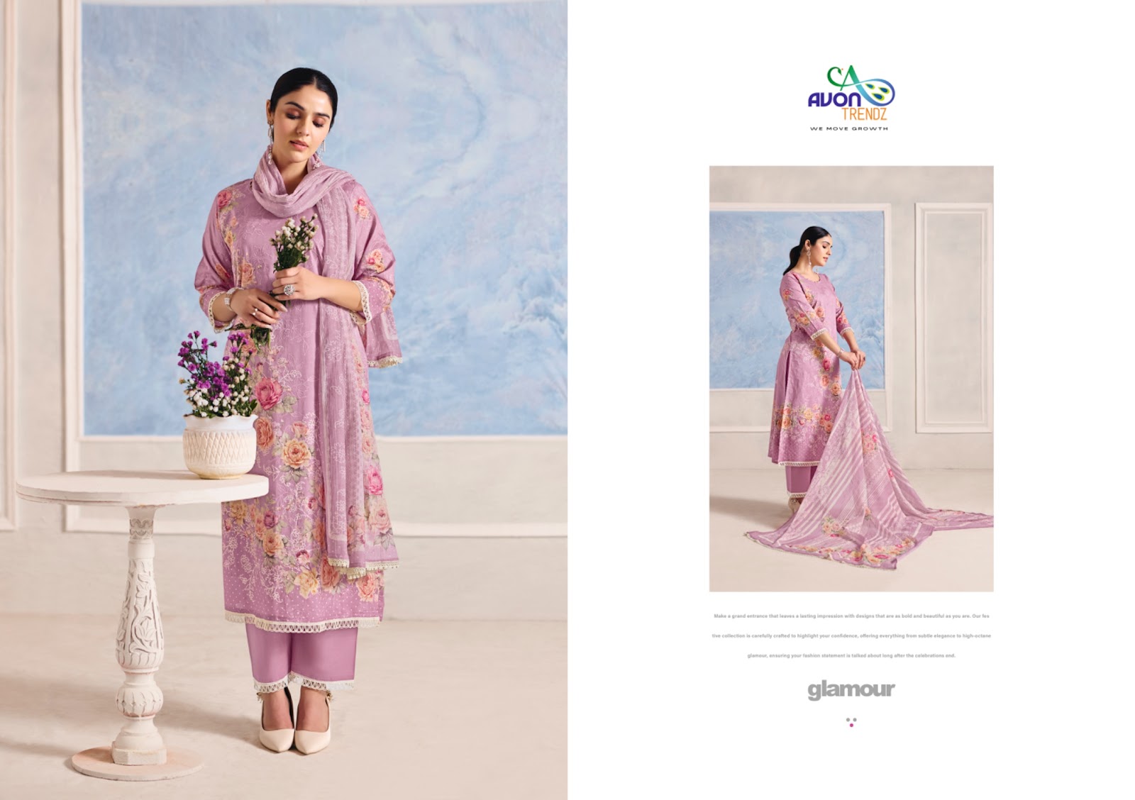 Flora Avon Trendz Cotton Lawn Pakistani Salwar Suits Wholesaler