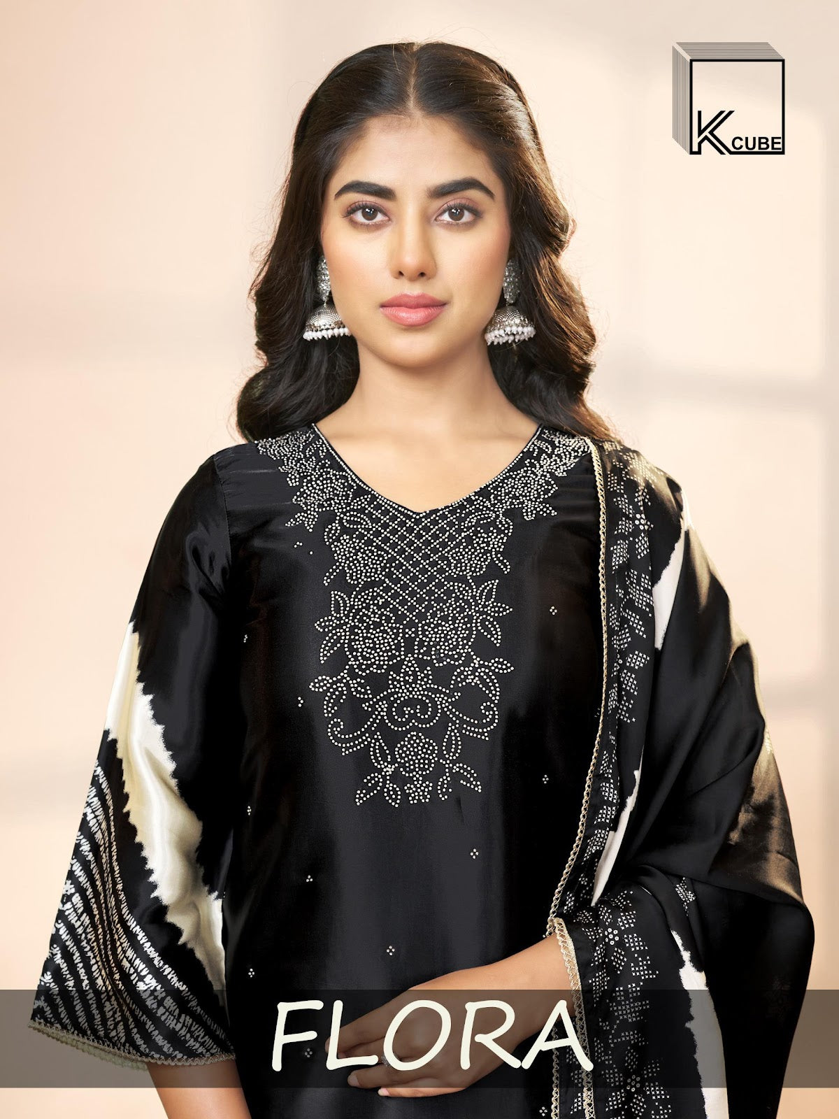 Flora K Cube Gaji Silk Pant Style Suits Manufacturer Ahmedabad