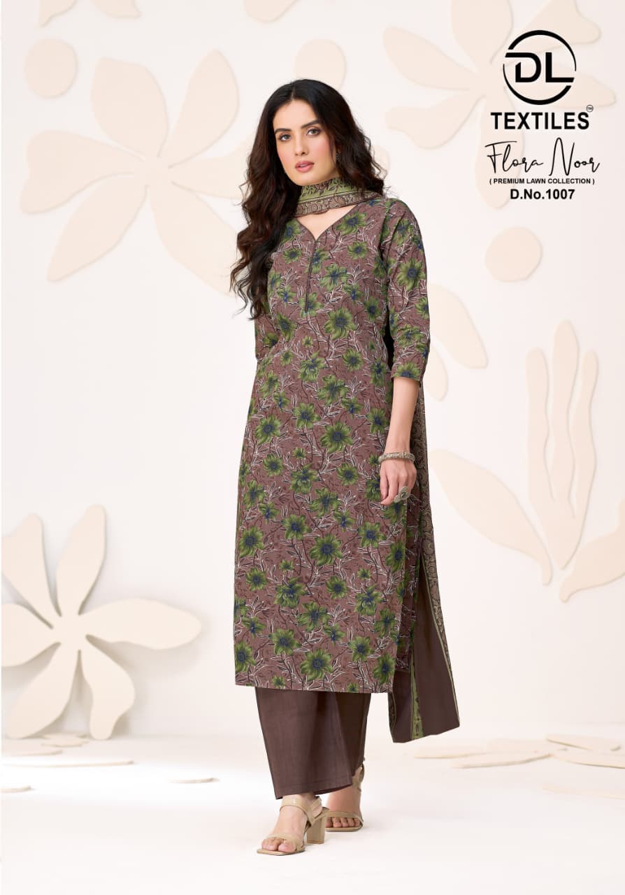 Flora Noor Vol 1 Dl Lawn Karachi Salwar Suits Wholesaler