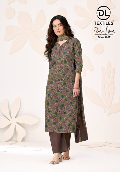 Flora Noor Vol 1 Dl Lawn Karachi Salwar Suits Wholesaler