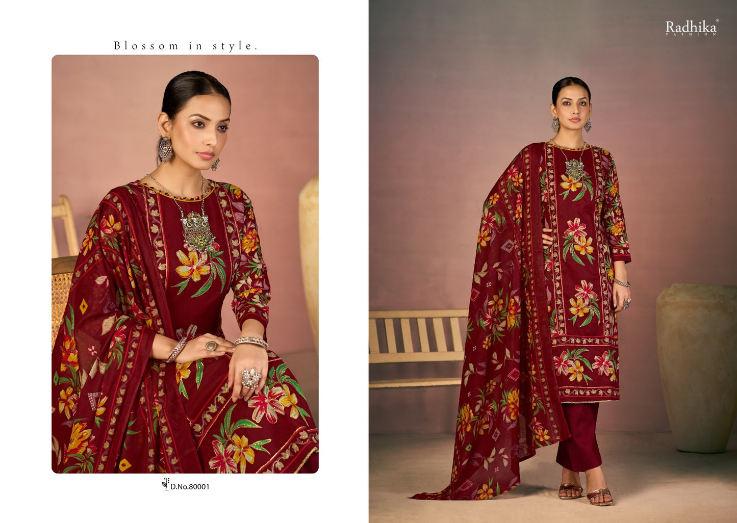 Flora Radhika Fashion Azara Lawn Cotton Karachi Salwar Suits Manufacturer Gujarat