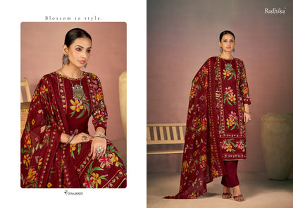 Flora Radhika Fashion Azara Lawn Cotton Karachi Salwar Suits Manufacturer Gujarat