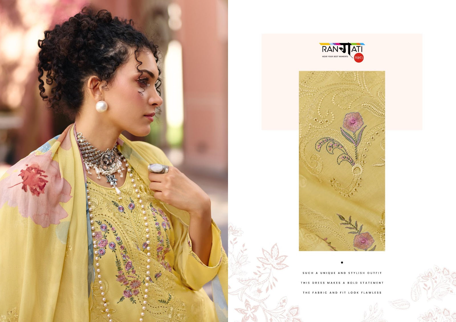 Flora Rangati Prints Silk Pant Style Suits Manufacturer Gujarat