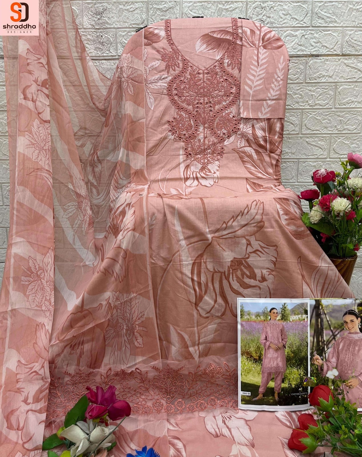 Flora Shraddha Designer Lawn Cotton Karachi Salwar Suits Manufacturer