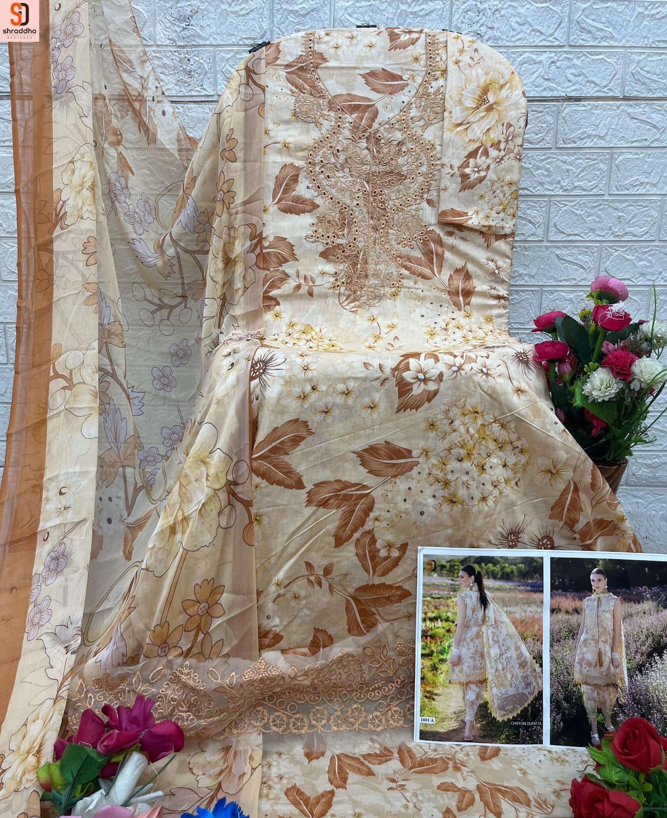 Flora Shraddha Designer Lawn Cotton Karachi Salwar Suits Manufacturer