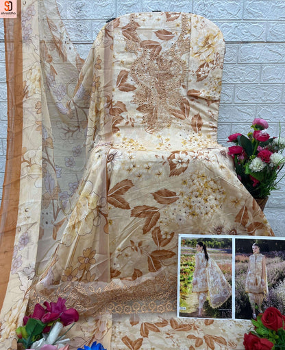 Flora Shraddha Designer Lawn Cotton Karachi Salwar Suits Manufacturer