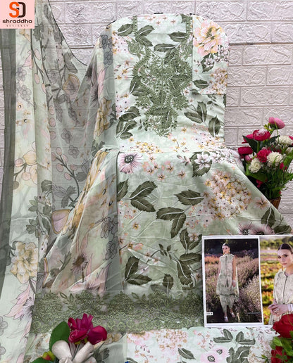 Flora Shraddha Designer Lawn Cotton Karachi Salwar Suits Manufacturer