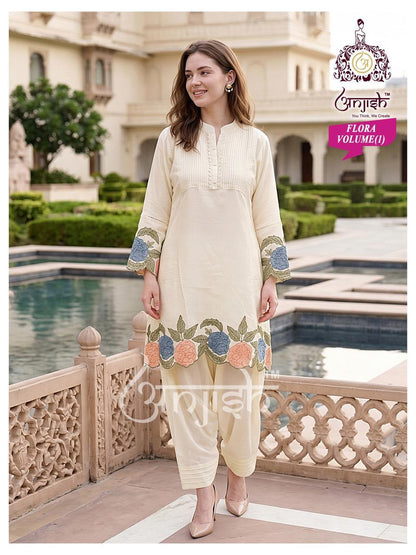 Flora Vol 1 Anjish Chanderi Co Ord Set Manufacturer India
