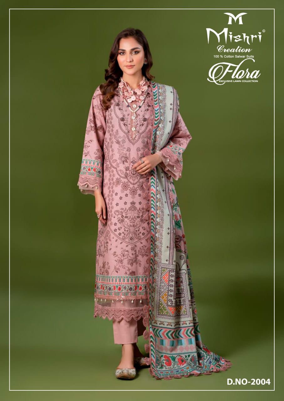 Flora Vol 2 Exclusive Lawn Collection Mishri Karachi Salwar Suits Manufacturer