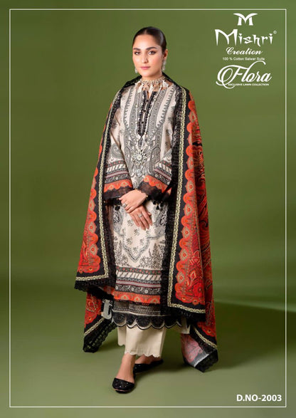 Flora Vol 2 Exclusive Lawn Collection Mishri Karachi Salwar Suits Manufacturer