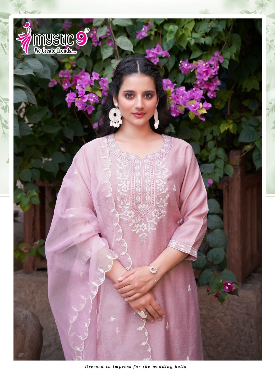 Flora Vol 2 Mystic 9 Viscose Readymade Pant Style Suits Wholesaler