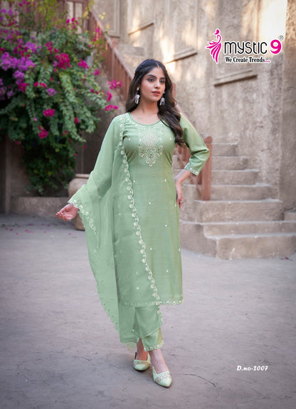 Flora Vol 2 Mystic 9 Viscose Readymade Pant Style Suits Wholesaler