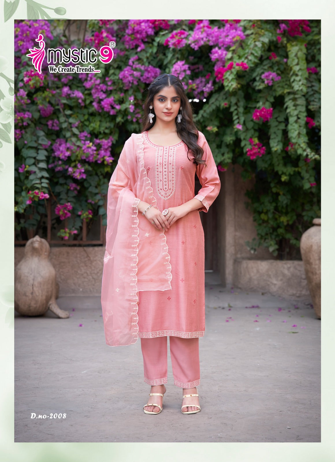 Flora Vol 2 Mystic 9 Viscose Readymade Pant Style Suits Wholesaler