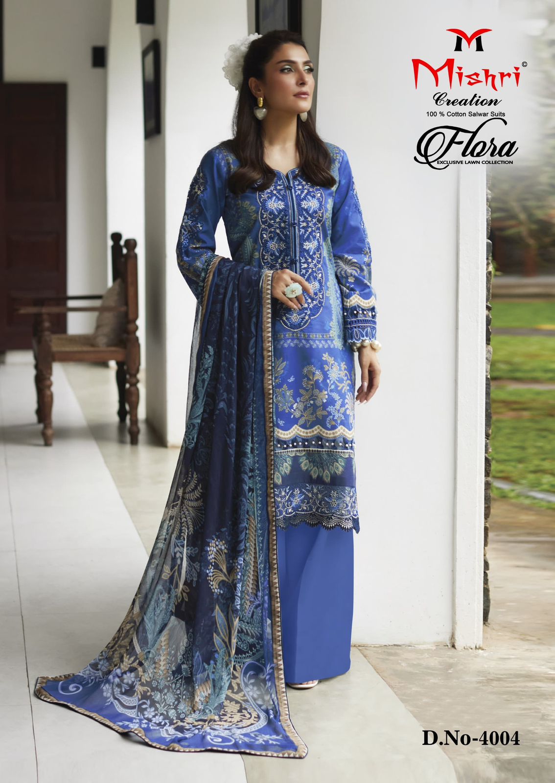 Flora Vol 4 Exclusive Lawn Collection Mishri Lawn Cotton Karachi Salwar Suits Exporter Gujarat