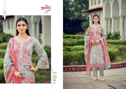 Flora Vol 4 Pakiza Prints Lawn Cotton Karachi Salwar Suits Exporter Gujarat