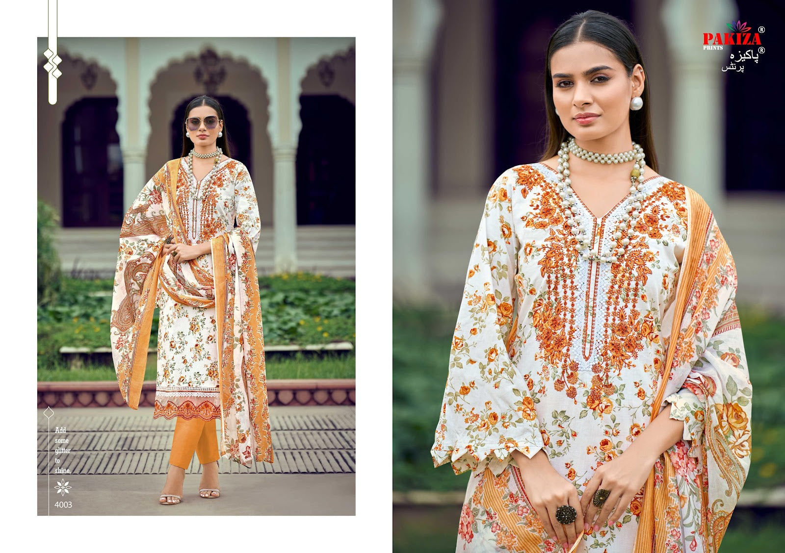 Flora Vol 4 Pakiza Prints Lawn Cotton Karachi Salwar Suits Exporter Gujarat