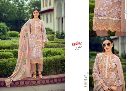 Flora Vol 4 Pakiza Prints Lawn Cotton Karachi Salwar Suits Exporter Gujarat