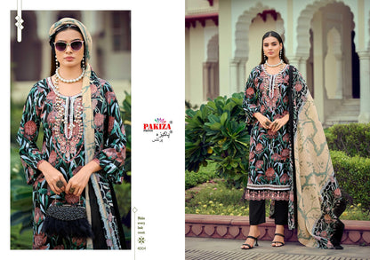 Flora Vol 4 Pakiza Prints Lawn Cotton Karachi Salwar Suits Exporter Gujarat