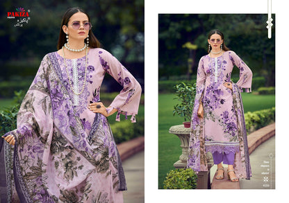 Flora Vol 4 Pakiza Prints Lawn Cotton Karachi Salwar Suits Exporter Gujarat
