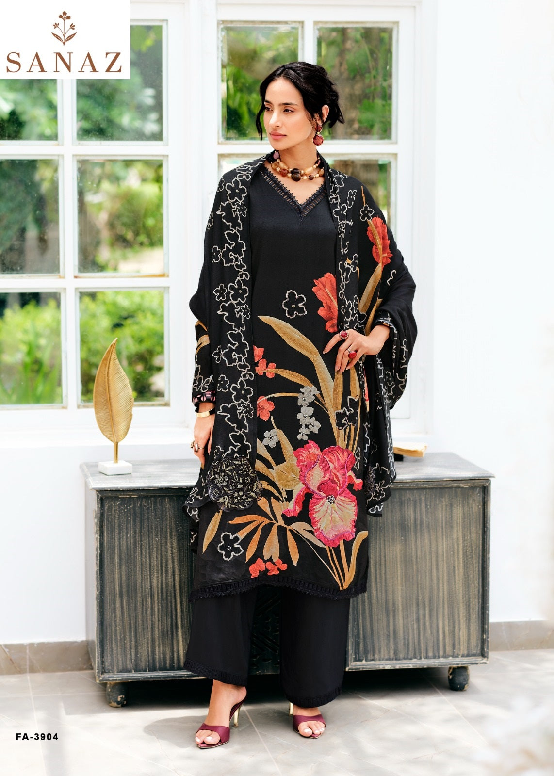 Floral Affair Sanaz Viscose Crape Pant Style Suits Exporter