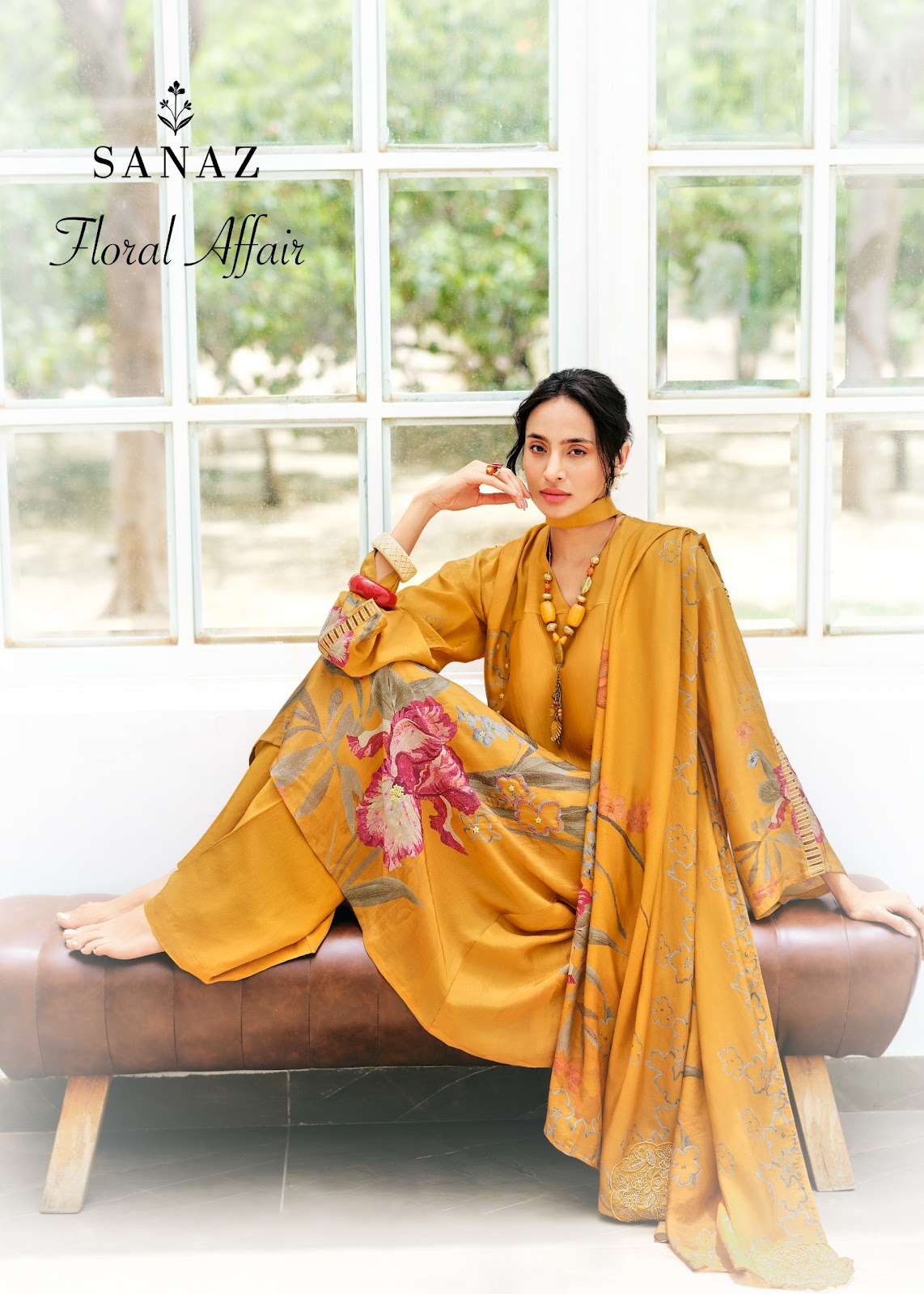 Floral Affair Sanaz Viscose Crape Pant Style Suits Exporter