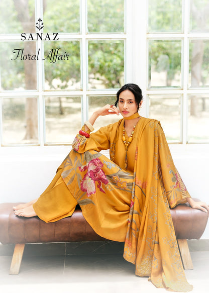 Floral Affair Sanaz Viscose Crape Pant Style Suits Exporter