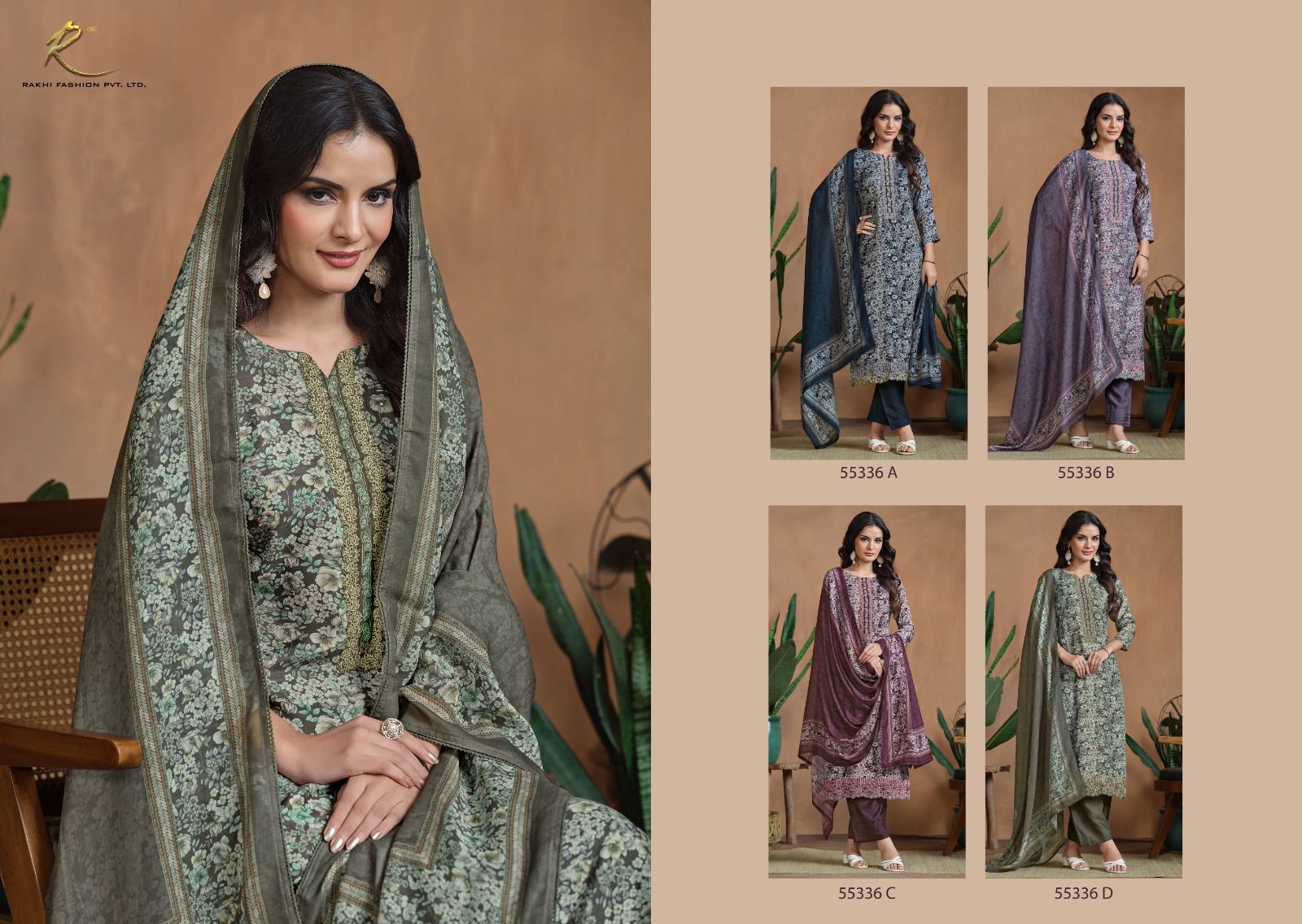 Floral Art Rakhi Fashion Viscose Modal Pant Style Suits Exporter Ahmedabad
