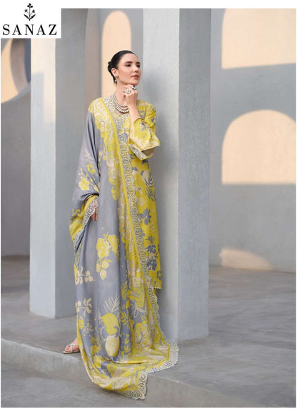 Floral Art Sanaz Viscose Muslin Pant Style Suits Exporter Ahmedabad