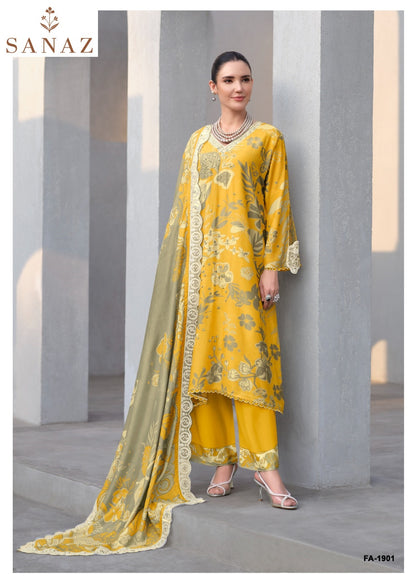Floral Art Vol 2 Sanaz Viscose Muslin Pant Style Suits Wholesale Price