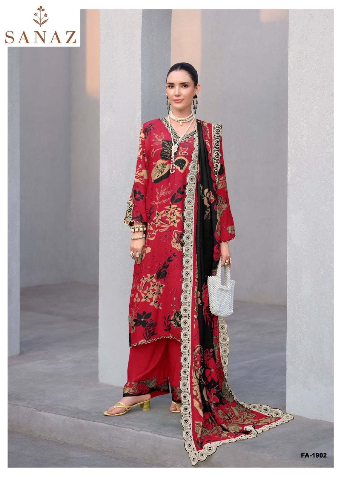 Floral Art Vol 2 Sanaz Viscose Muslin Pant Style Suits Wholesale Price