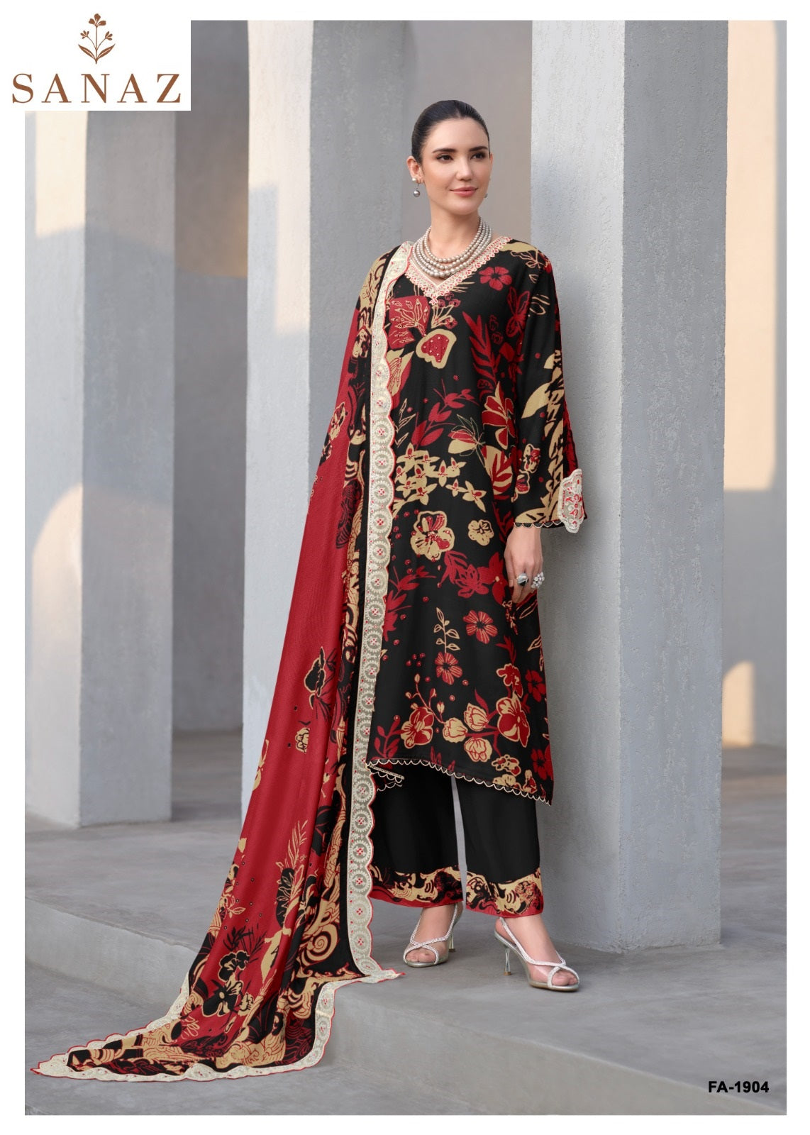 Floral Art Vol 2 Sanaz Viscose Muslin Pant Style Suits Wholesale Price