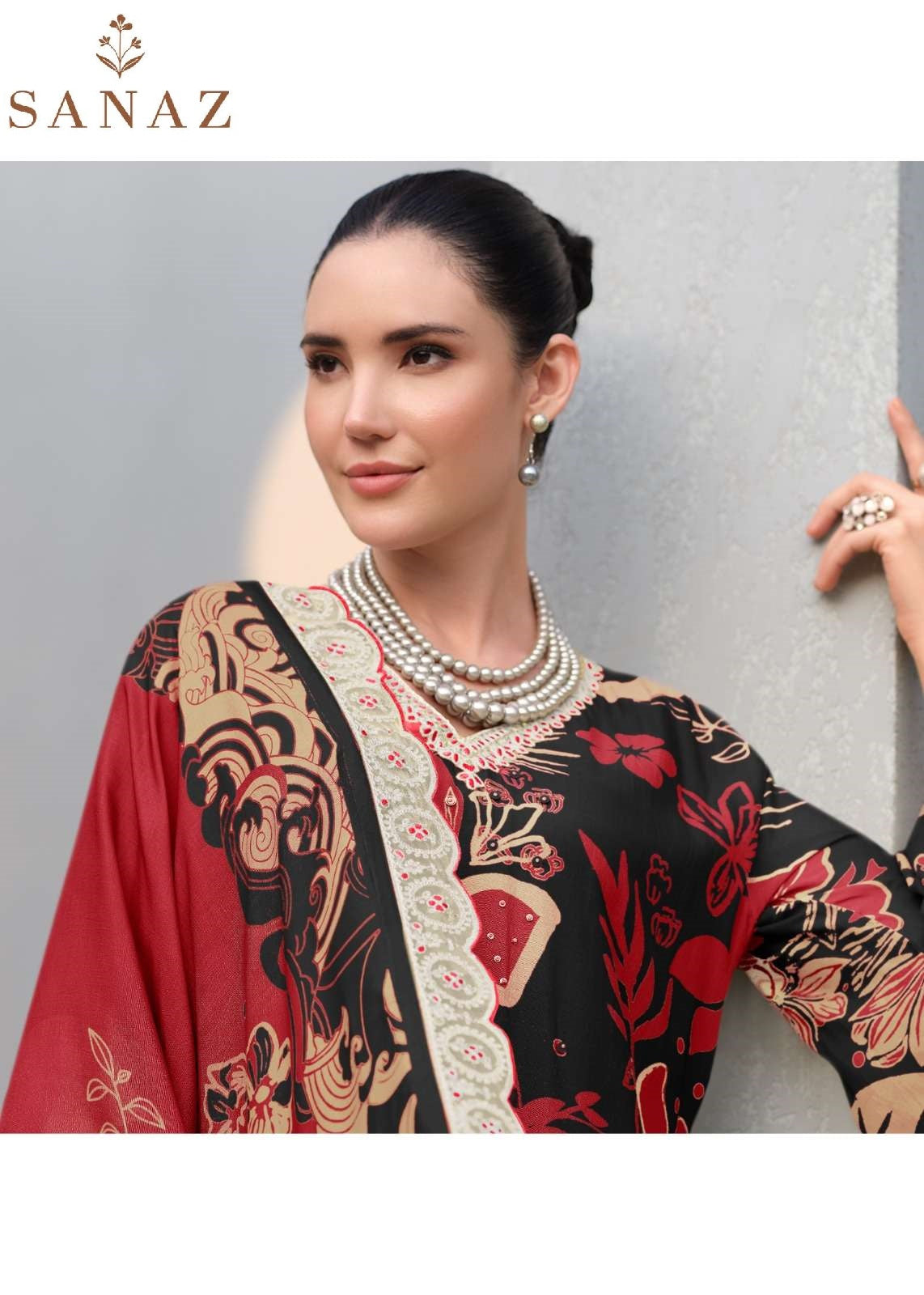 Floral Art Vol 3 Sanaz Viscose Muslin Pant Style Suits Supplier Ahmedabad