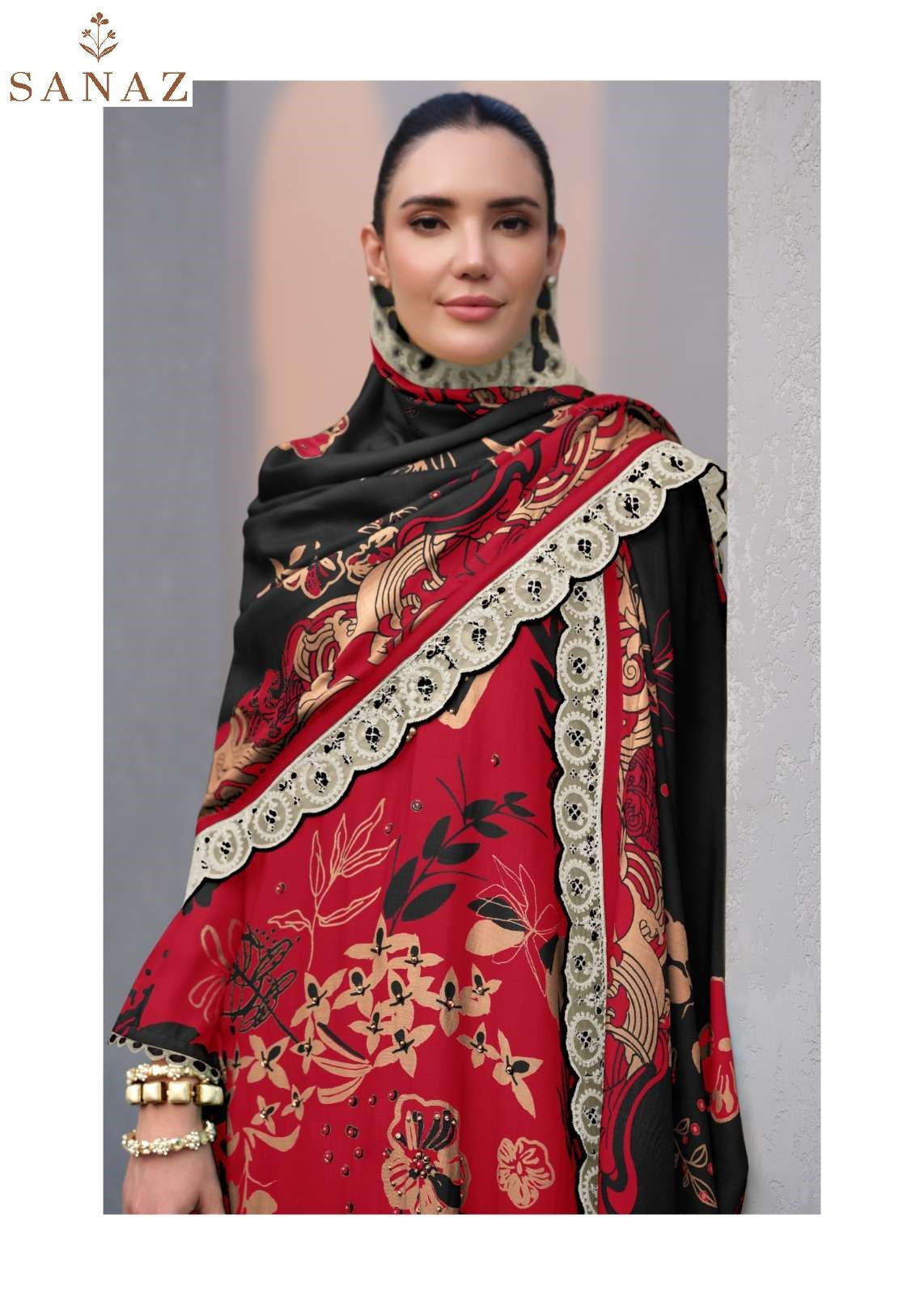 Floral Art Vol 3 Sanaz Viscose Muslin Pant Style Suits Supplier Ahmedabad