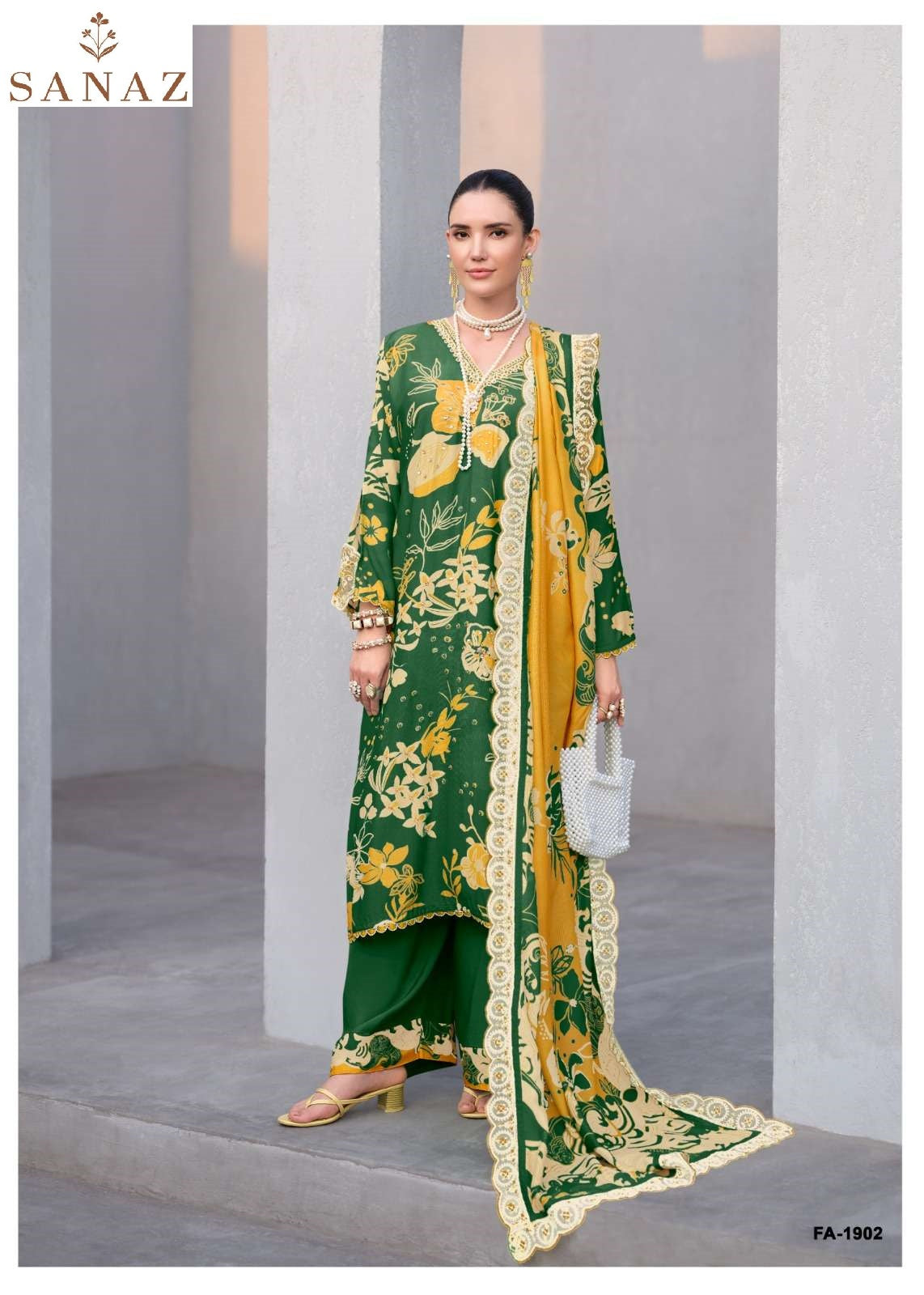 Floral Art Vol 3 Sanaz Viscose Muslin Pant Style Suits Supplier Ahmedabad