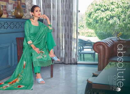 Floral Bloom Rakhi Fashion Pure Viscose Pant Style Suits Wholesale Price