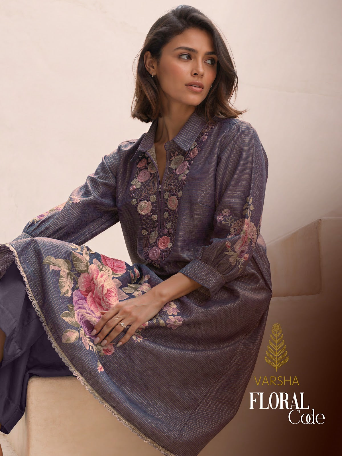Floral Code Varshaa Viscose Plazzo Style Suits Wholesaler Gujarat