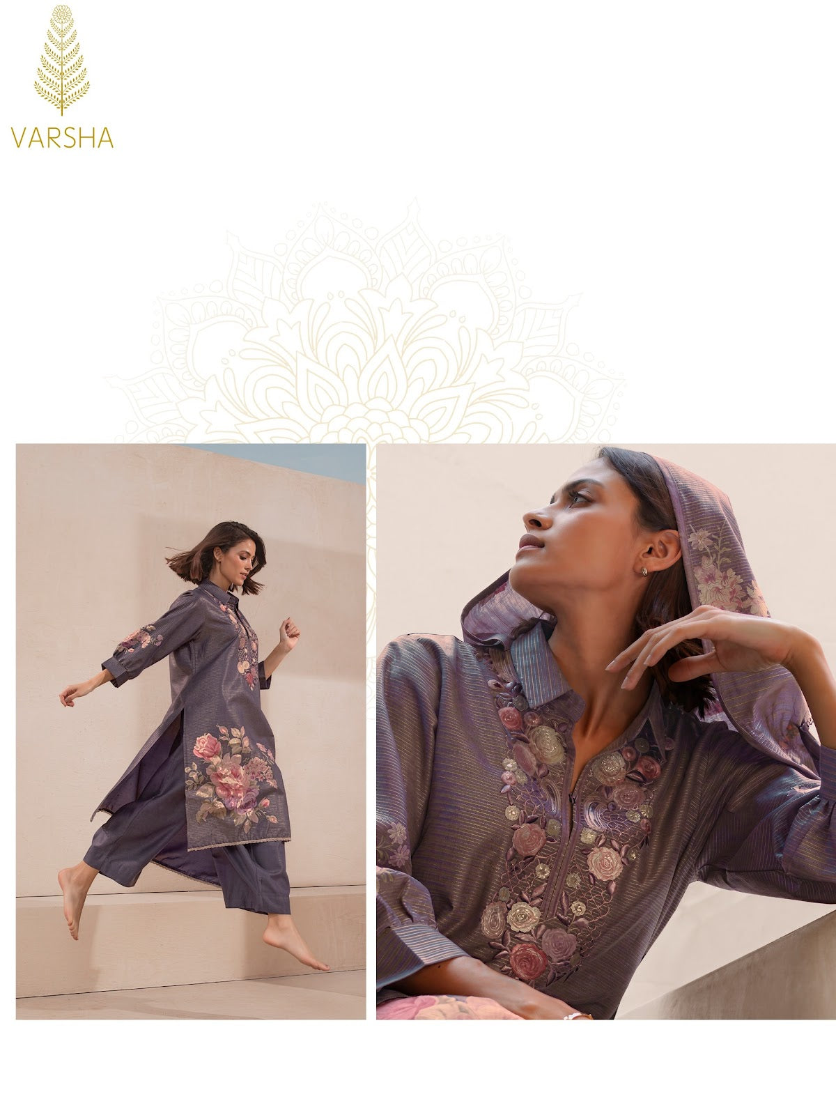 Floral Code Varshaa Viscose Plazzo Style Suits Wholesaler Gujarat