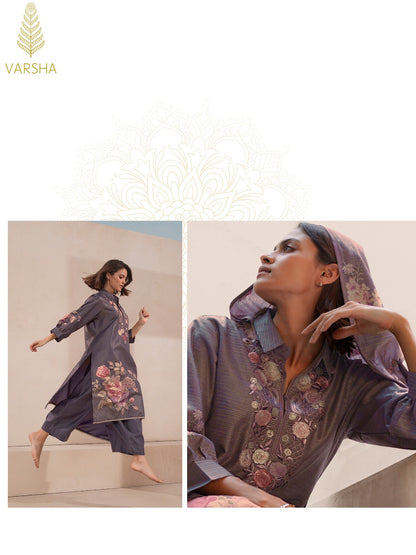 Floral Code Varshaa Viscose Plazzo Style Suits Wholesaler Gujarat