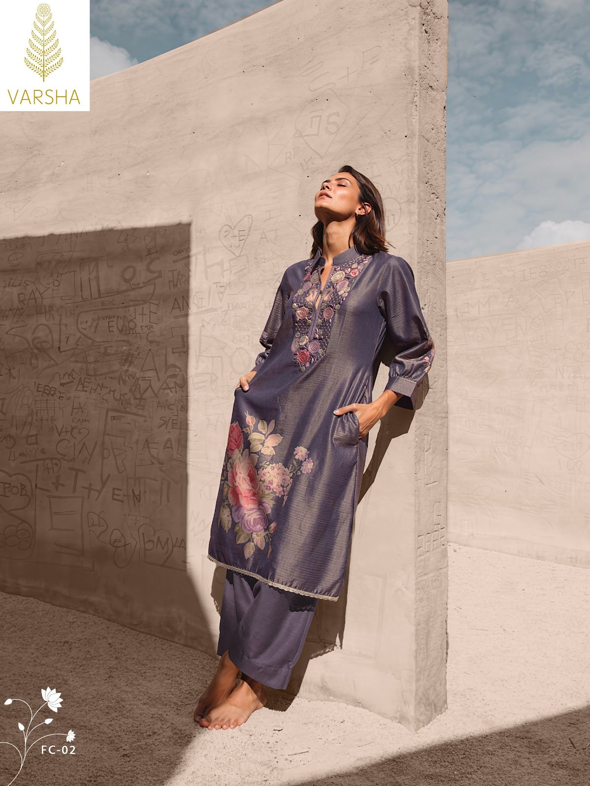Floral Code Varshaa Viscose Plazzo Style Suits Wholesaler Gujarat