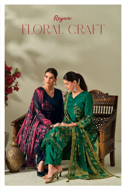 Floral Craft Reyna Bemberg Pant Style Suits Exporter