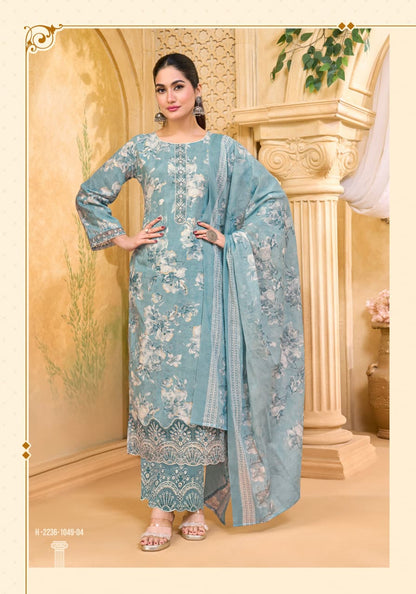 Floral Forever Alok Cotton Cambric Karachi Salwar Suits Wholesale Price