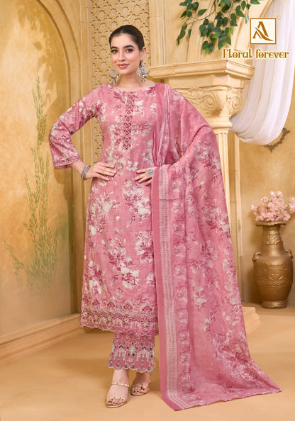 Floral Forever Alok Cotton Cambric Karachi Salwar Suits Wholesale Price