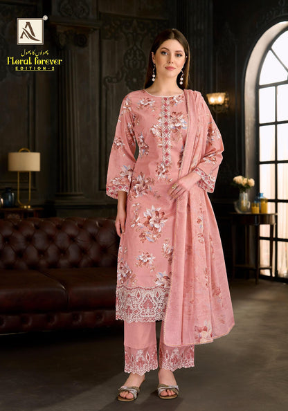 Floral Forever Edition 2 Alok Cambric Cotton Karachi Salwar Suits Wholesale Rate