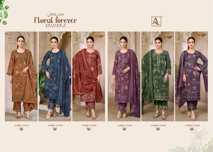 Floral Forever Edition 3 Alok Cambric Cotton Karachi Salwar Suits Manufacturer Ahmedabad
