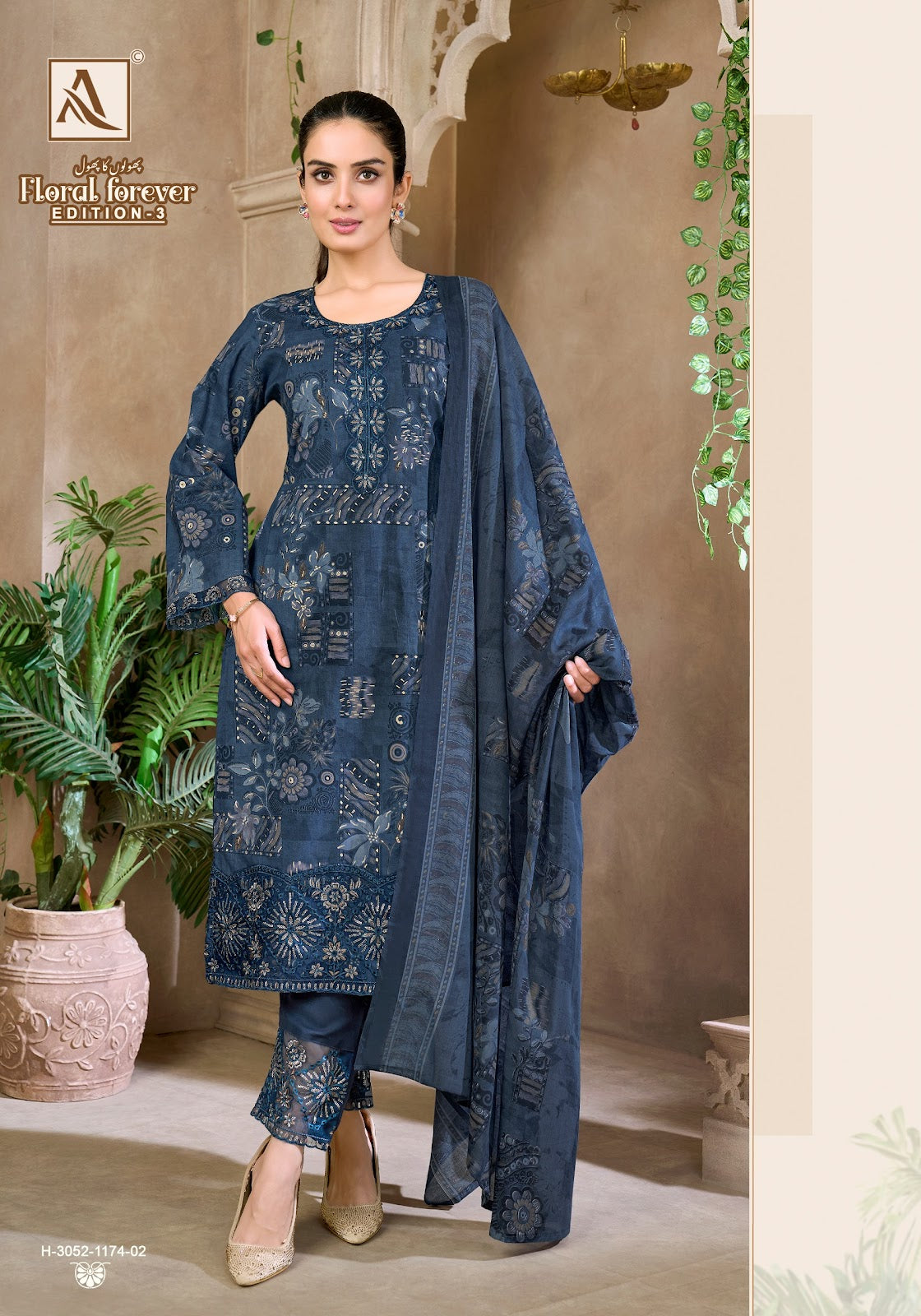Floral Forever Edition 3 Alok Cambric Cotton Karachi Salwar Suits Manufacturer Ahmedabad